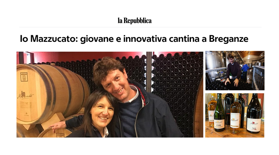 L'intervista su La Repubblica. Il viaggio nella cantina Io Mazzucato